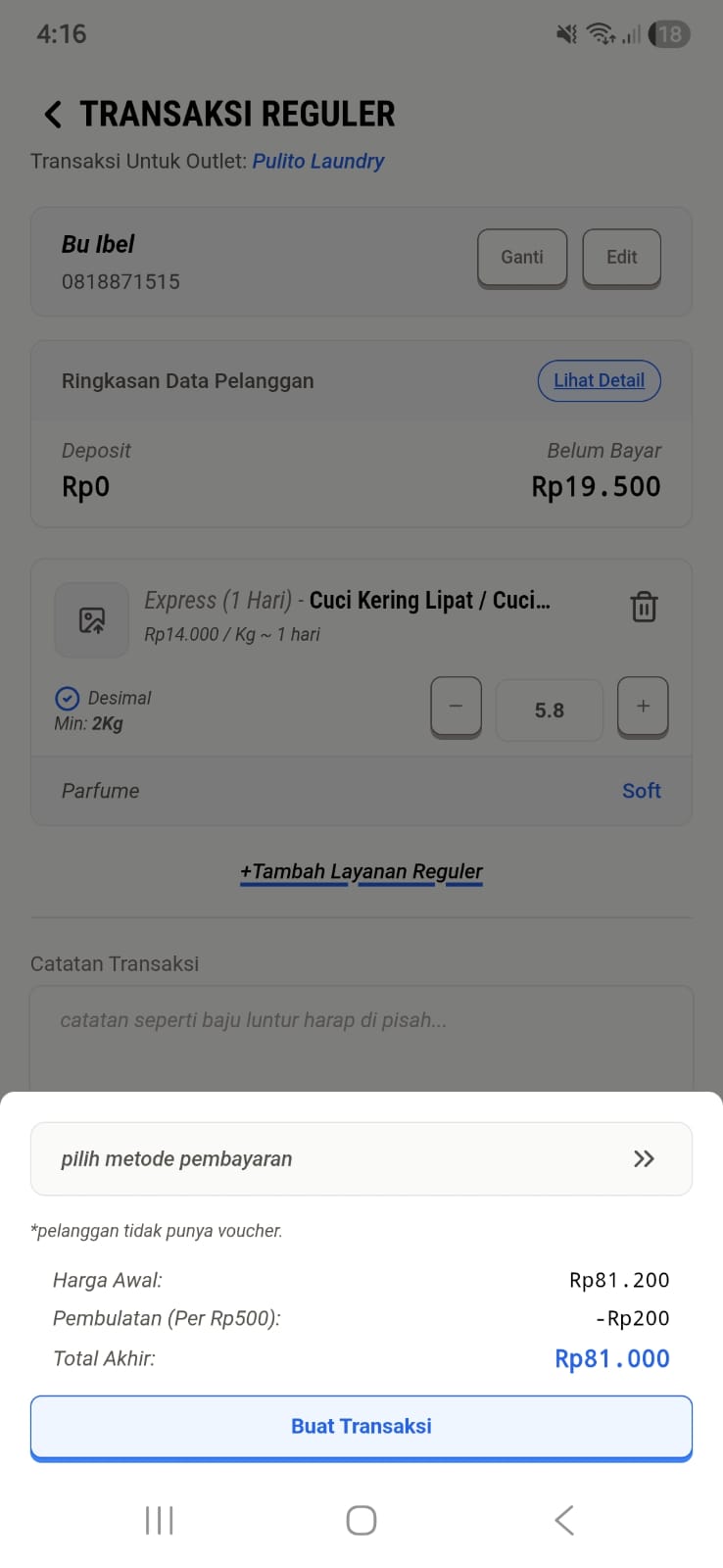 Ringkasan & Konfirmasi Harga