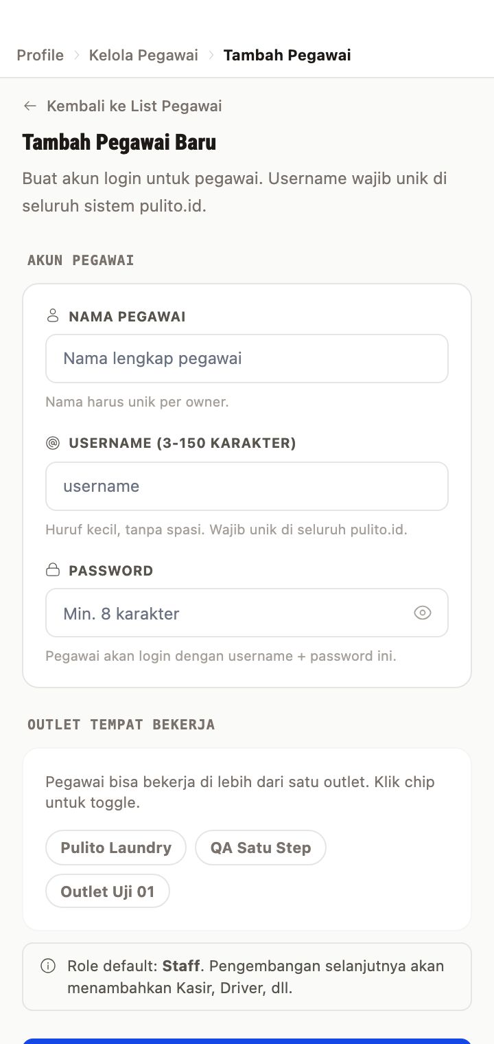 Form Tambah Karyawan