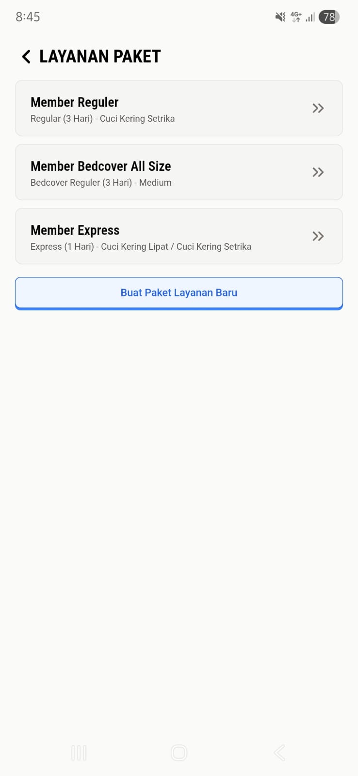 Daftar Paket Member