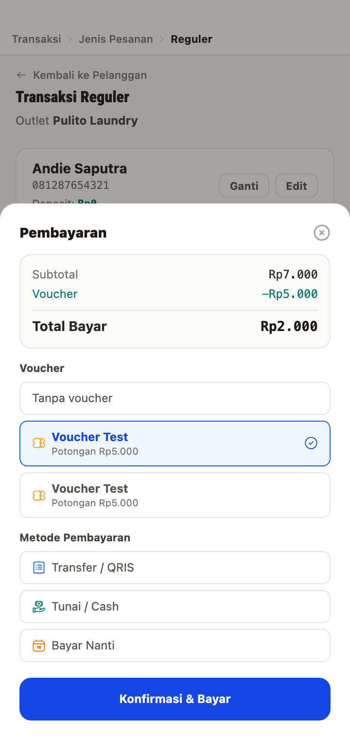 Diskon Aktif & Input Tunai
